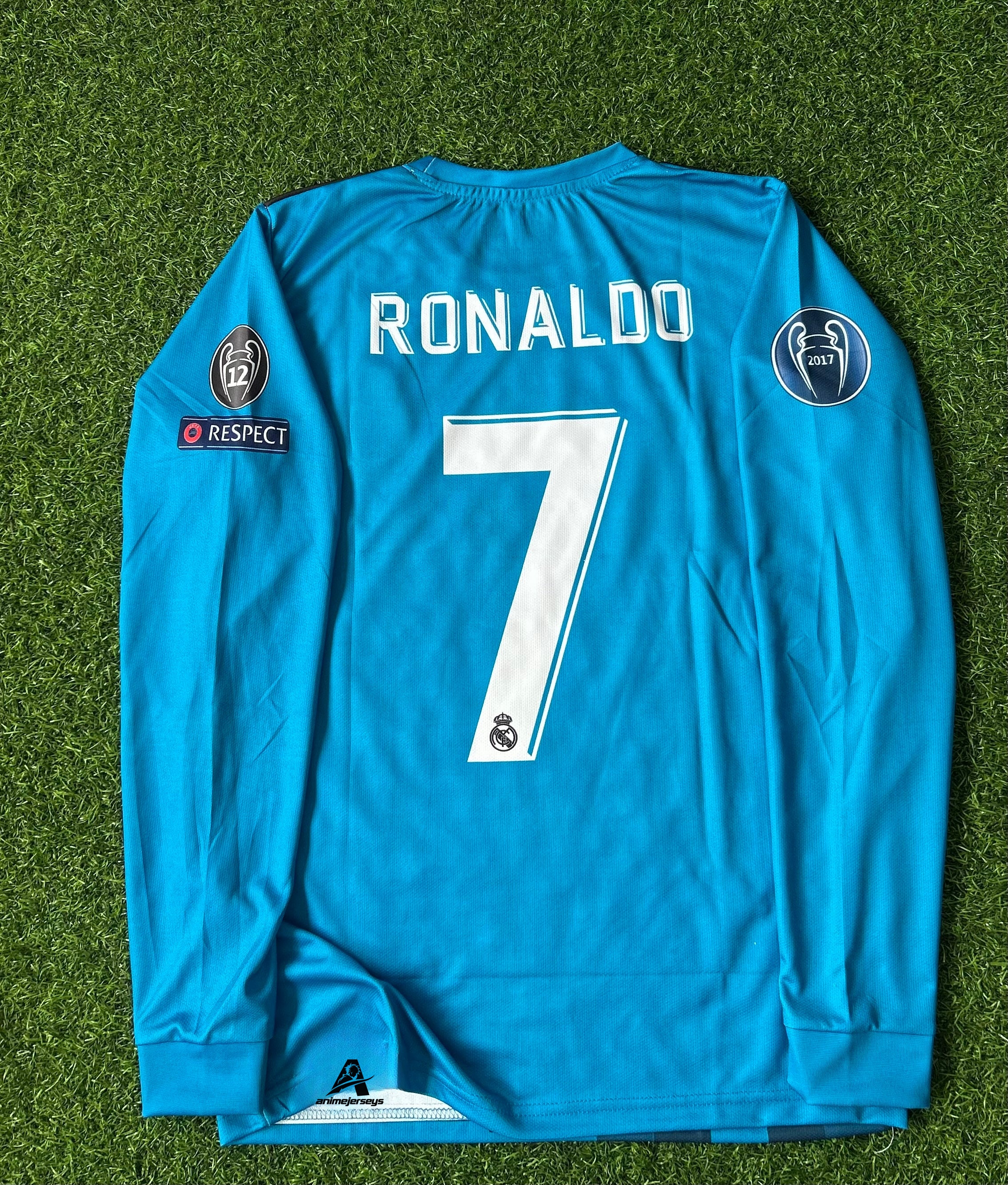 REAL MADRID 2017-18 AWAY KIT, FULL SLEEVE EMBROIDERY