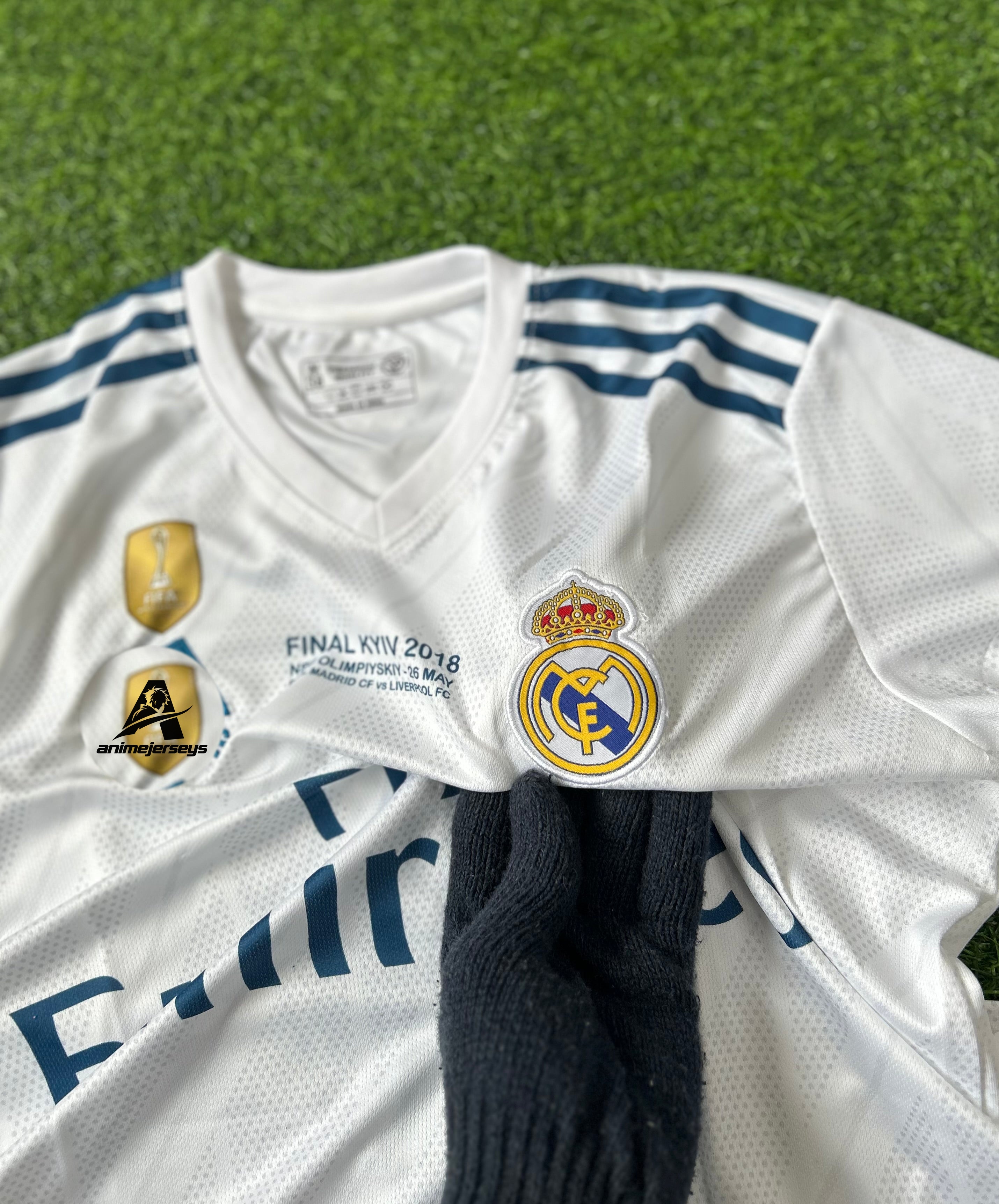 REAL MADRID 2017-18 HOME KIT, HALF SLEEVE EMBROIDERY