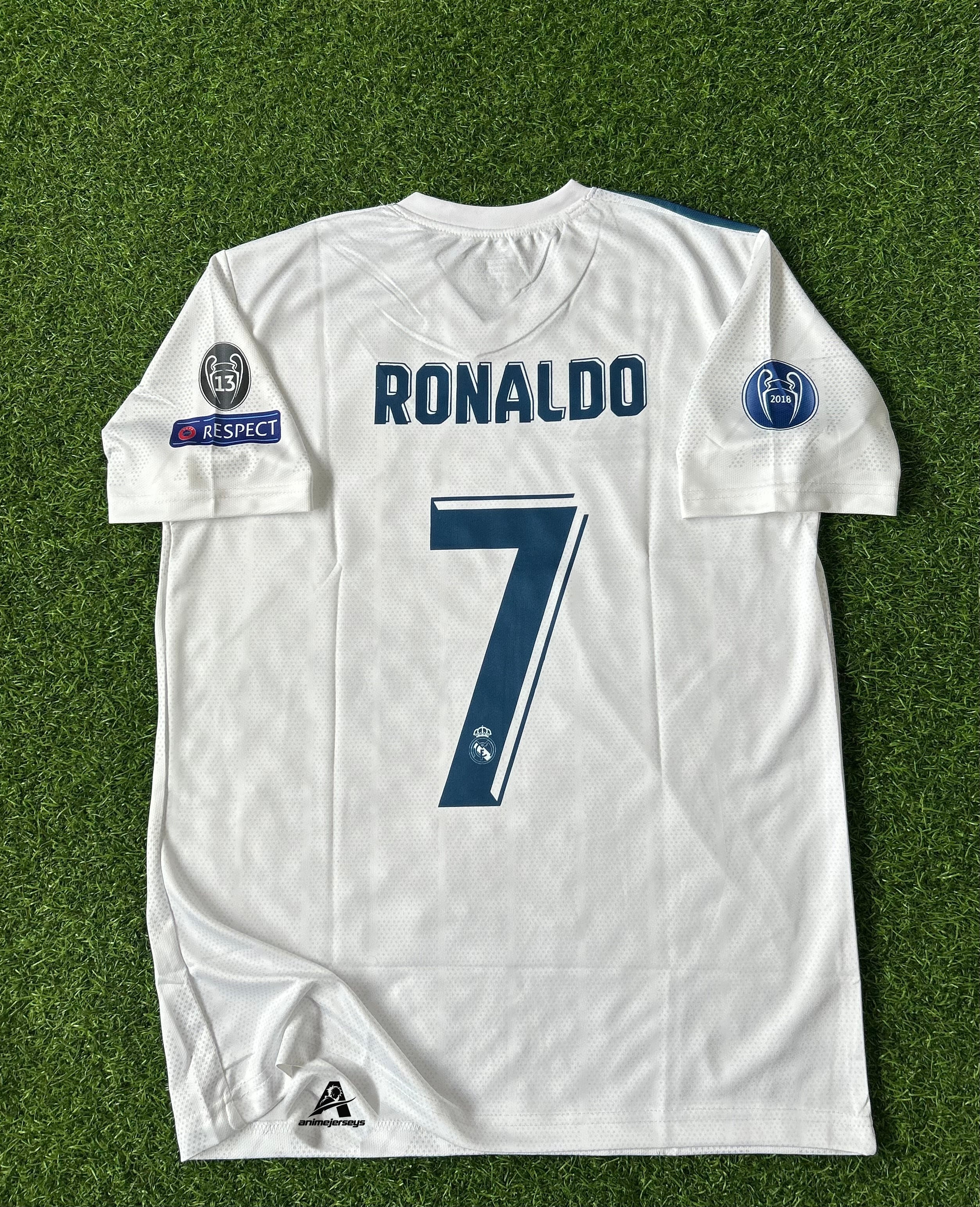 REAL MADRID 2017-18 HOME KIT, HALF SLEEVE EMBROIDERY