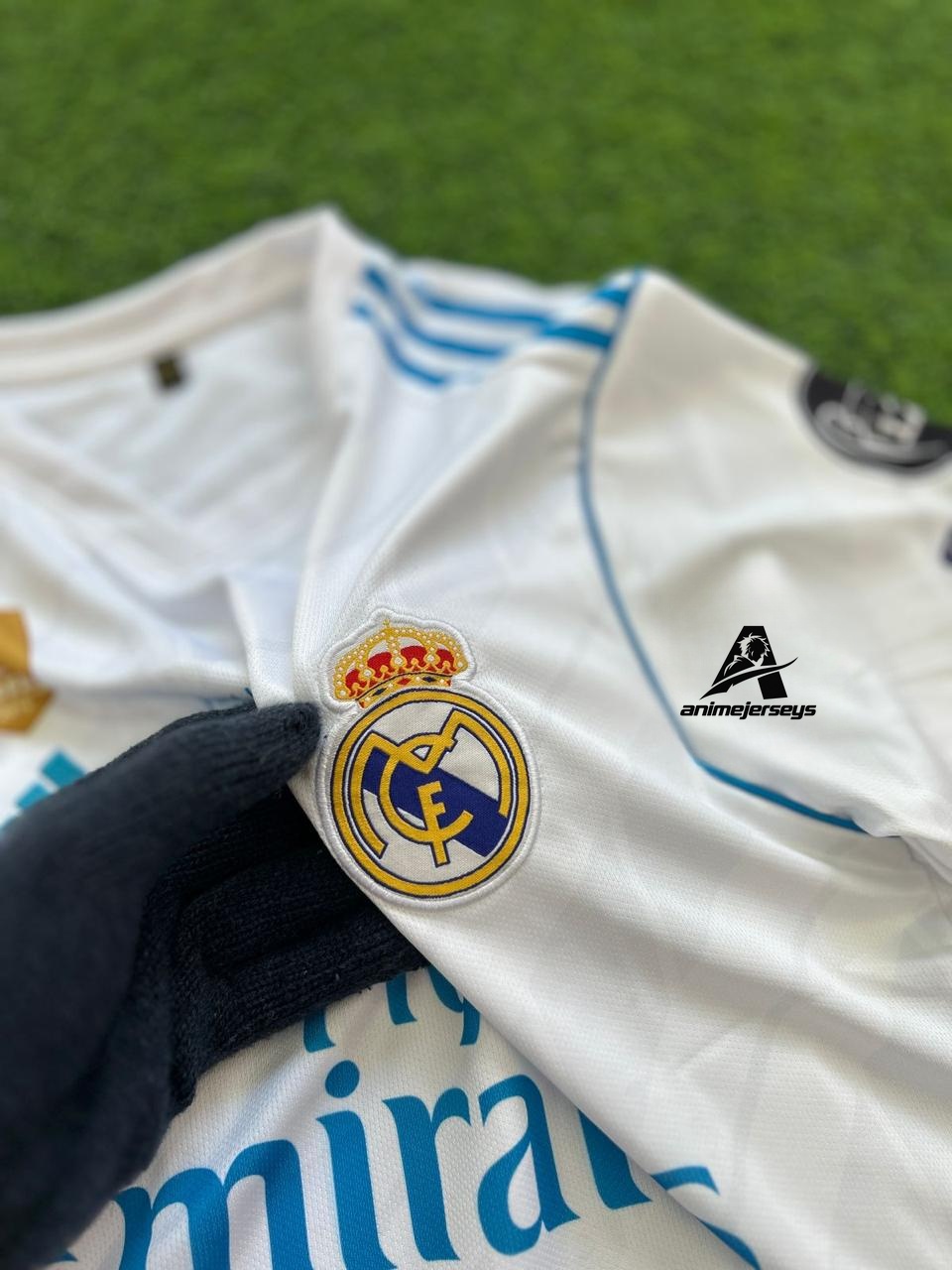 REAL MADRID 2017-18 HOME KIT, HALFSLEEVE EMBROIDERY