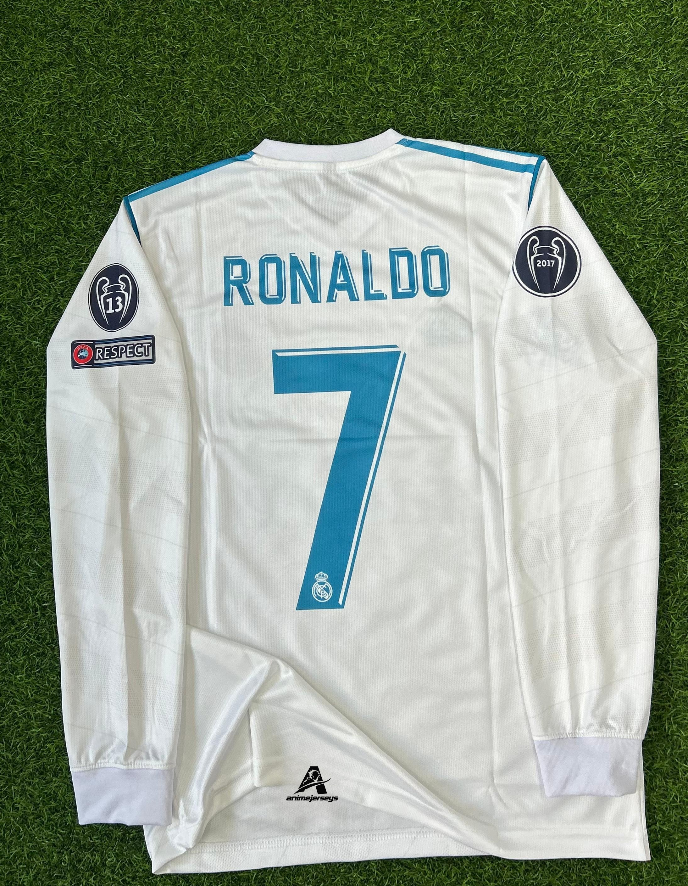REAL MADRID 2017-18 SEASON HOME KIT. FULLSLEEVE EMBROIDERY