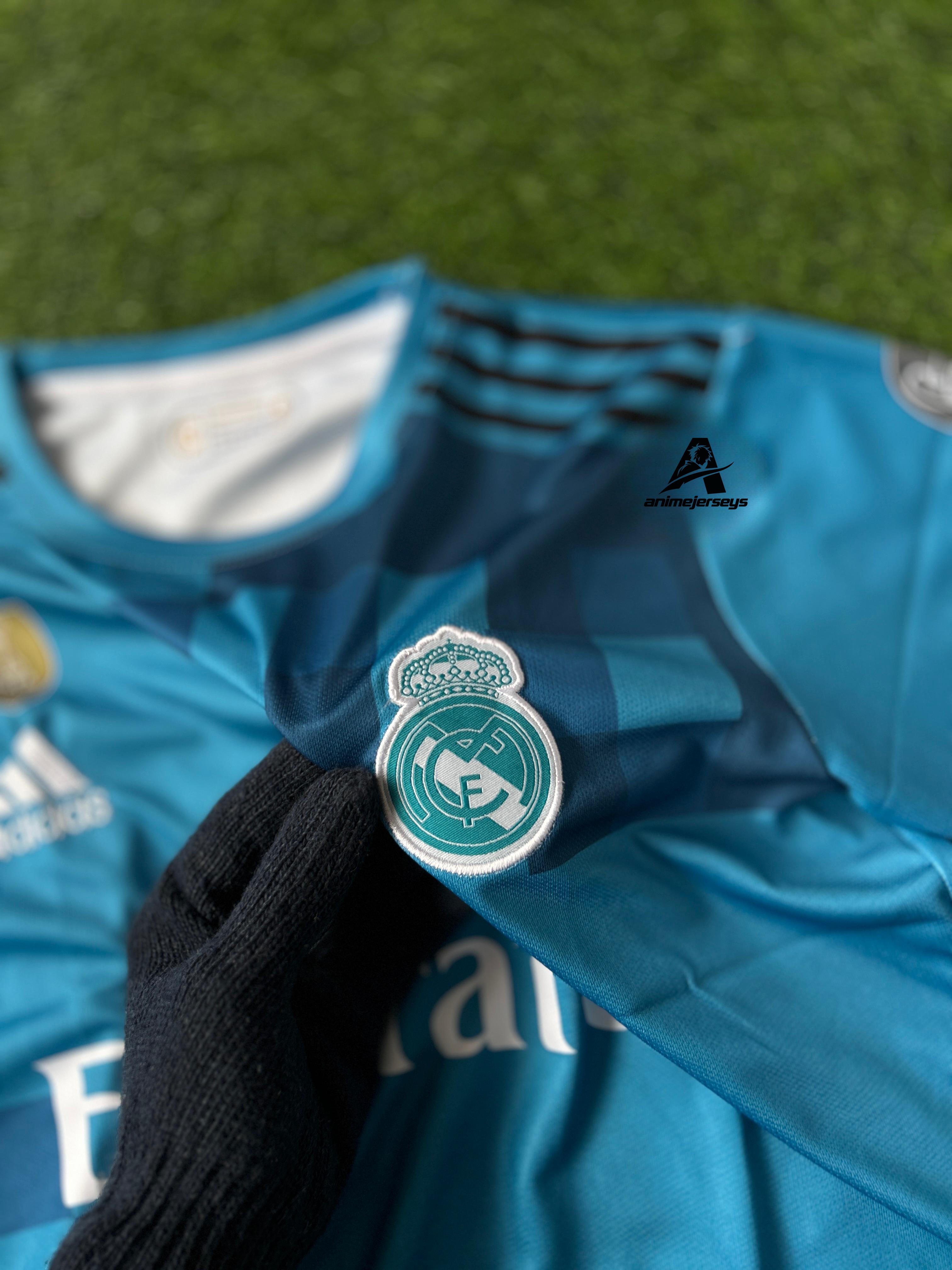 REAL MADRID 2017-18 THIRD KIT. HALFSLEEVE EMBROIDERY