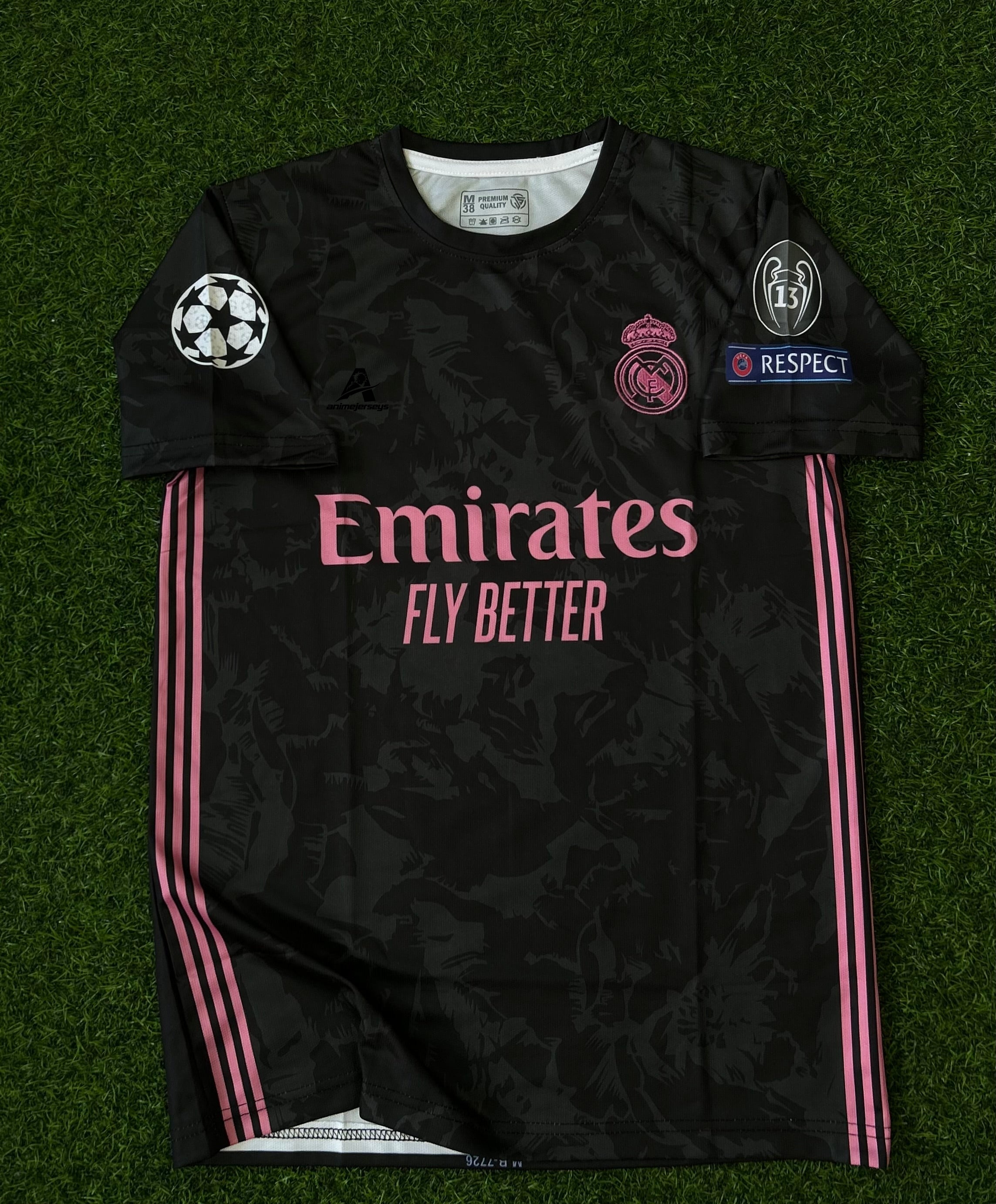 REAL MADRID 2020-21 AWAY JERSEY, HALF SLEEVE EMBROIDERY