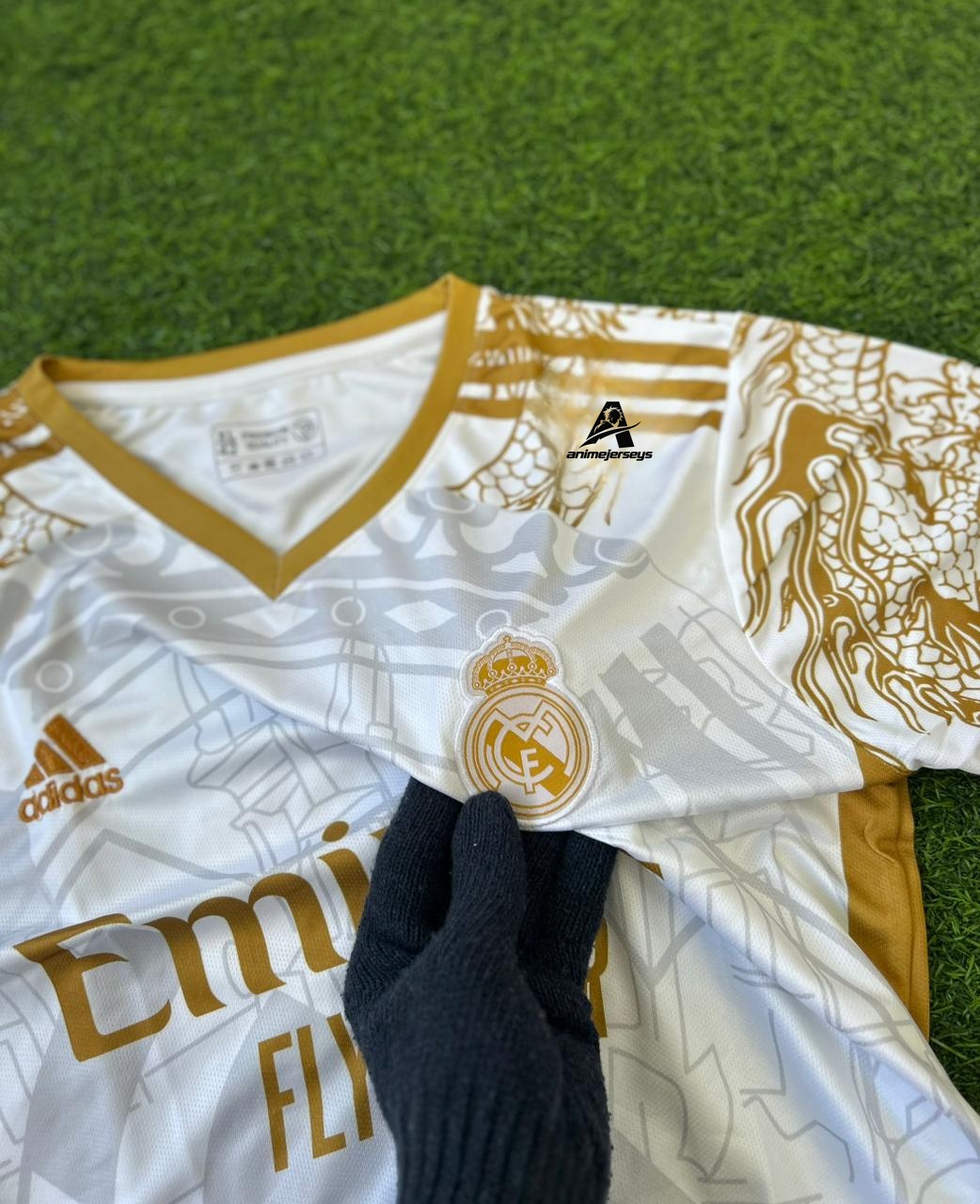 REAL MADRID 2024-25 GOLD DRAGON SPECIAL EDITION, HALFSLEEVE EMBROIDERY