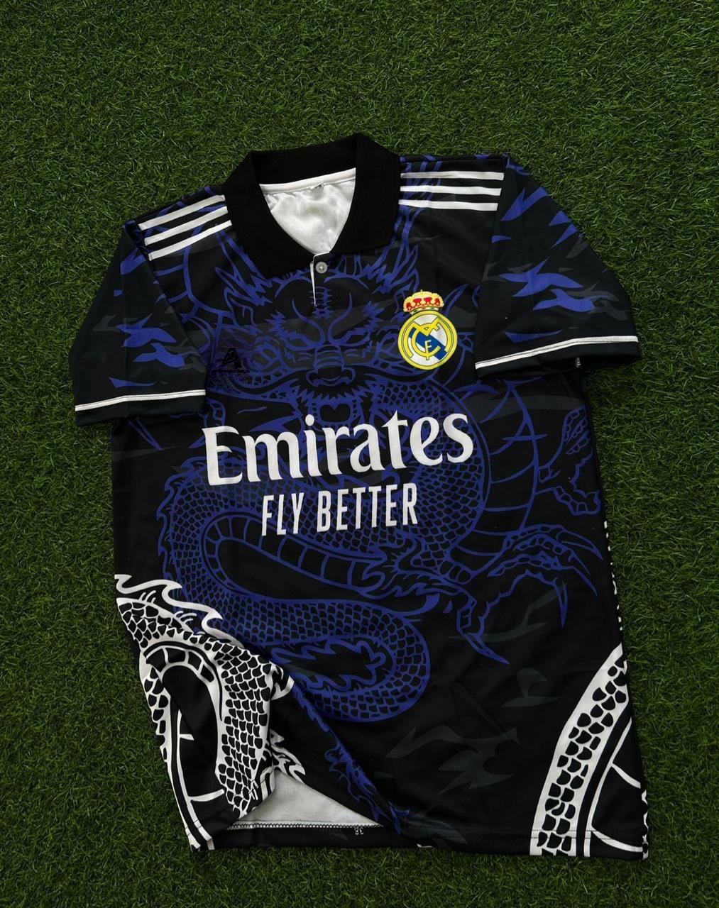 REAL MADRID BLUE DRAGON SPECIAL KIT. HALFSLEEVE POLO SUBLIMATION
