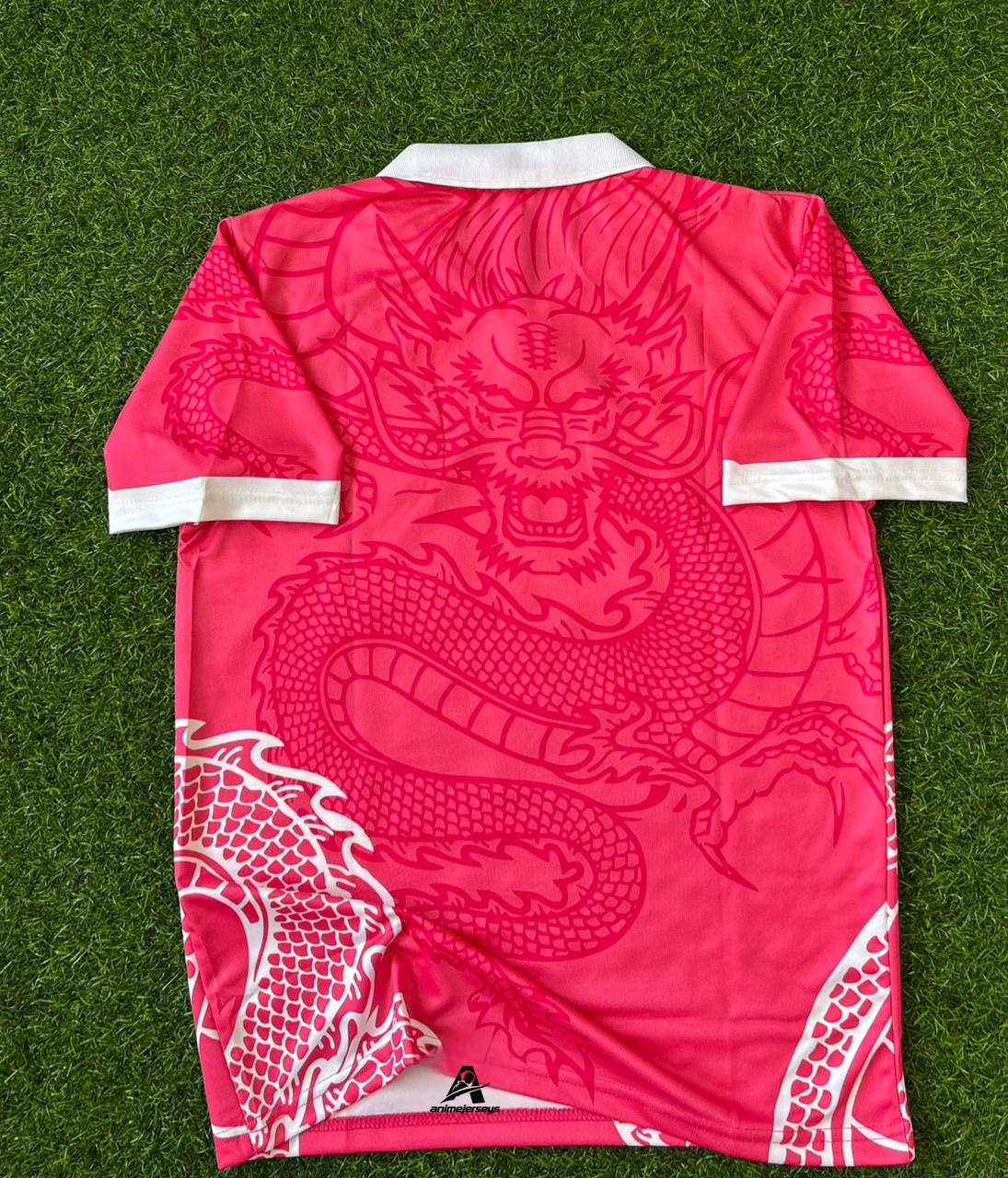 REAL MADRID PINK DRAGON SPECIAL EDITION . HALFSLEEVE POLO EMBROIDERY