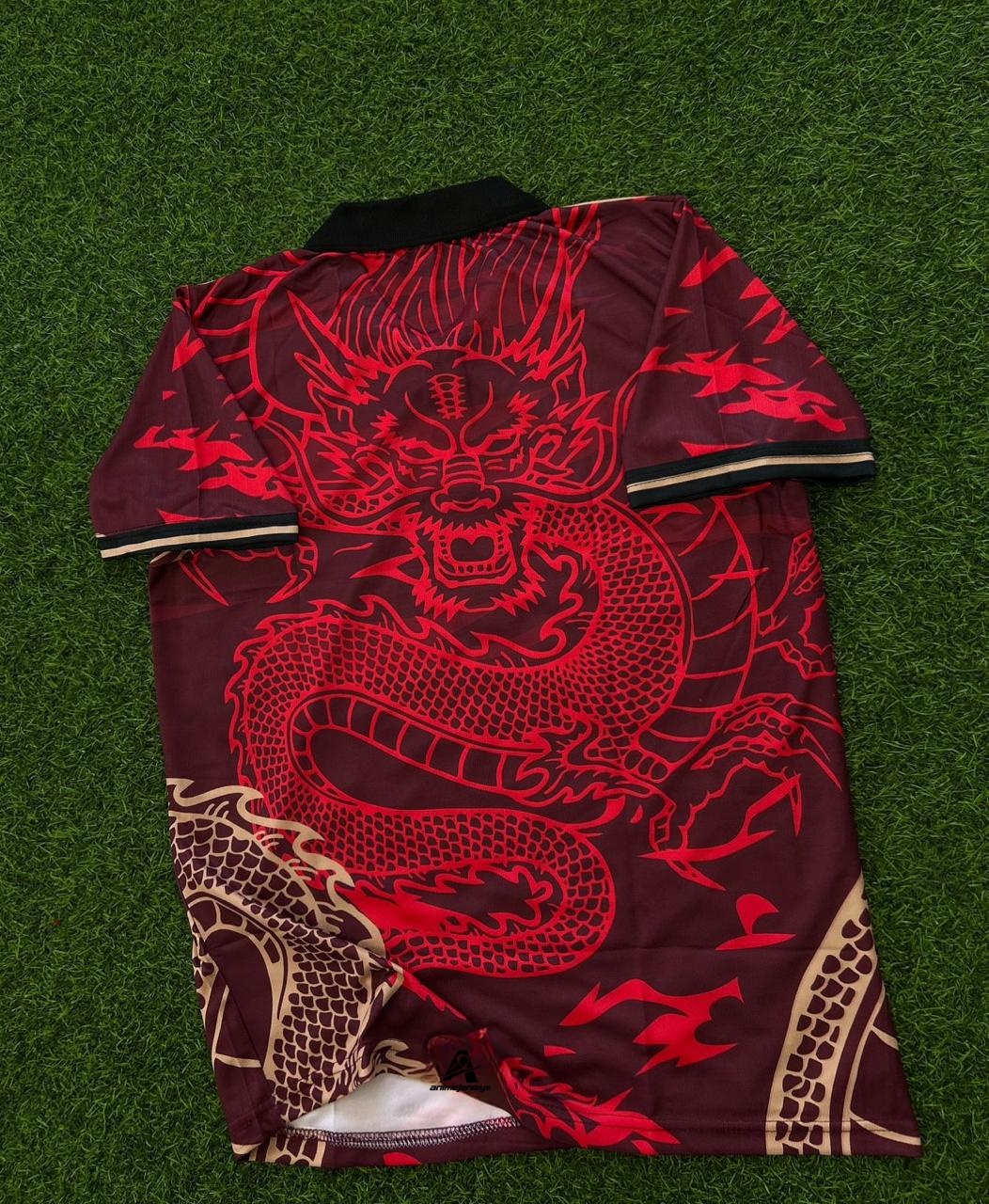 REAL MADRID RED DRAGON JERSEY. HALFSLEEVE POLO SUBLIMATION