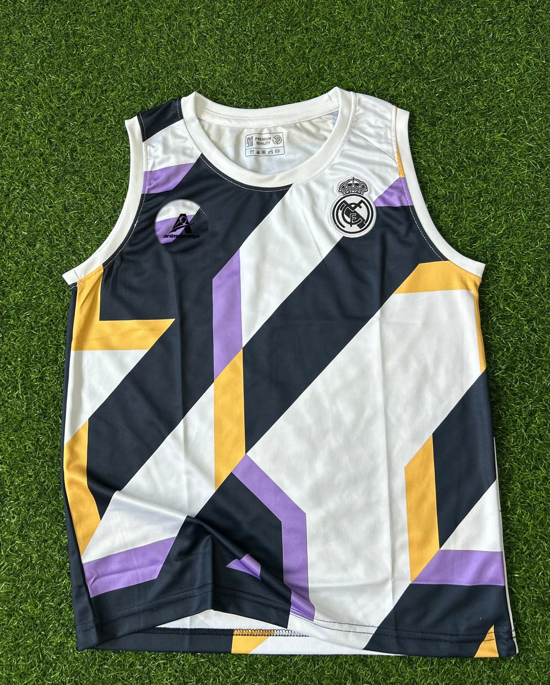 REAL MADRID 2023-24 TRAINING JERSEY, SLEEVELESS EMBROIDERY