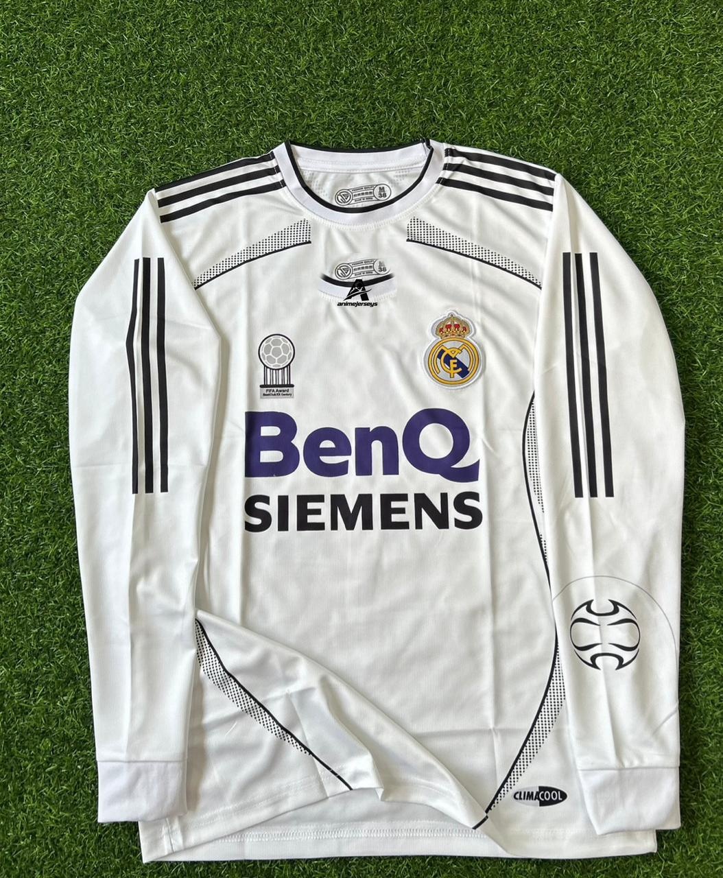 REAL MADRID 2006-2007 HOME KIT. FULLSLEEVE EMBROILEDERY