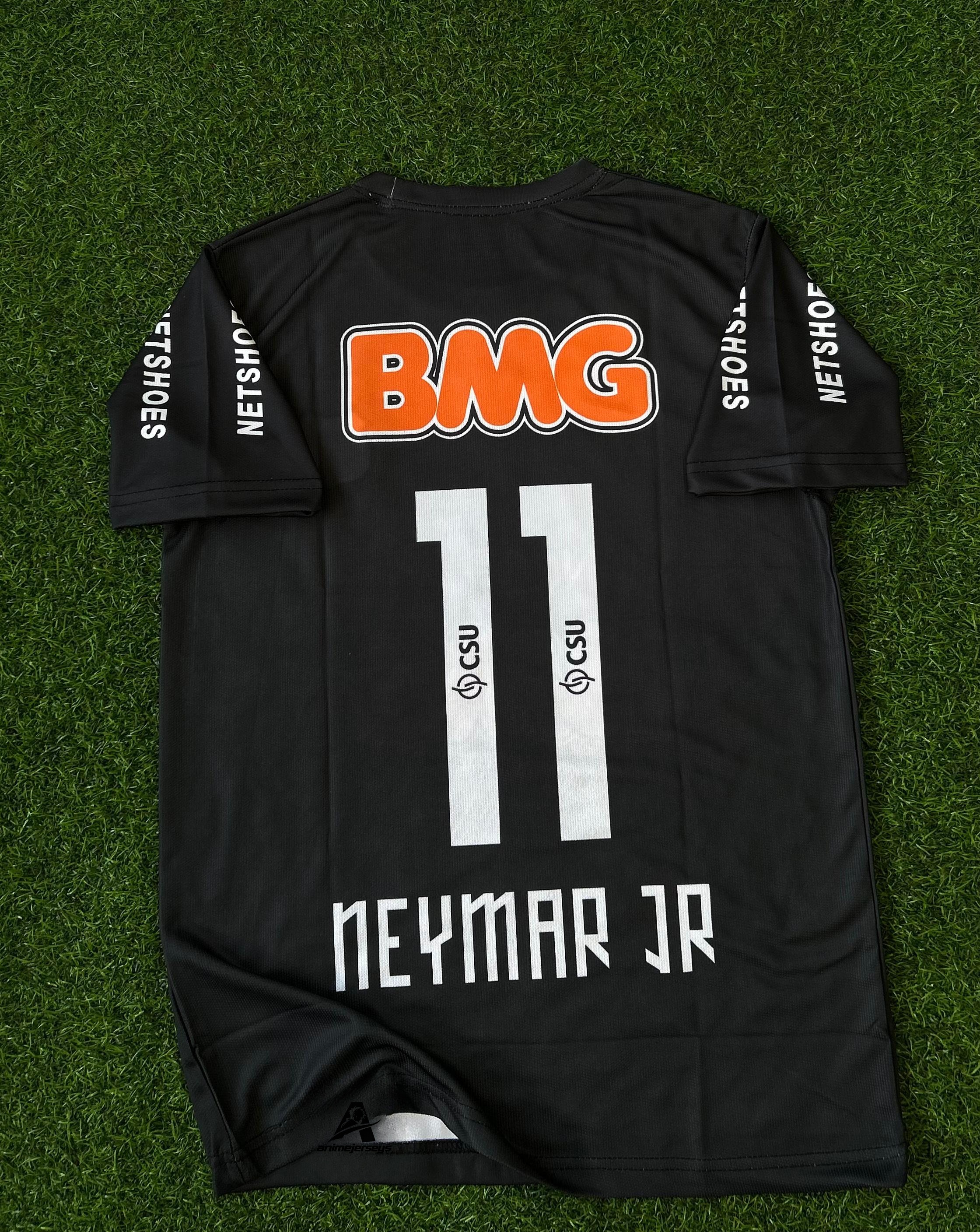 SANTOS FC 2011-12 BLACK KIT, HALF SLEEVE EMBROIDERY