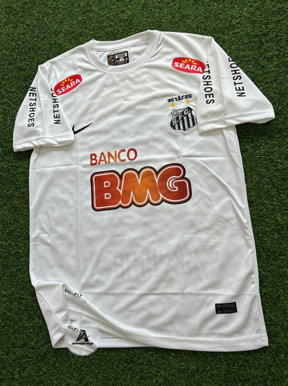 SANTOS FC 2012-13 HOME KIT, HALFSLEEVE EMBROIDERY