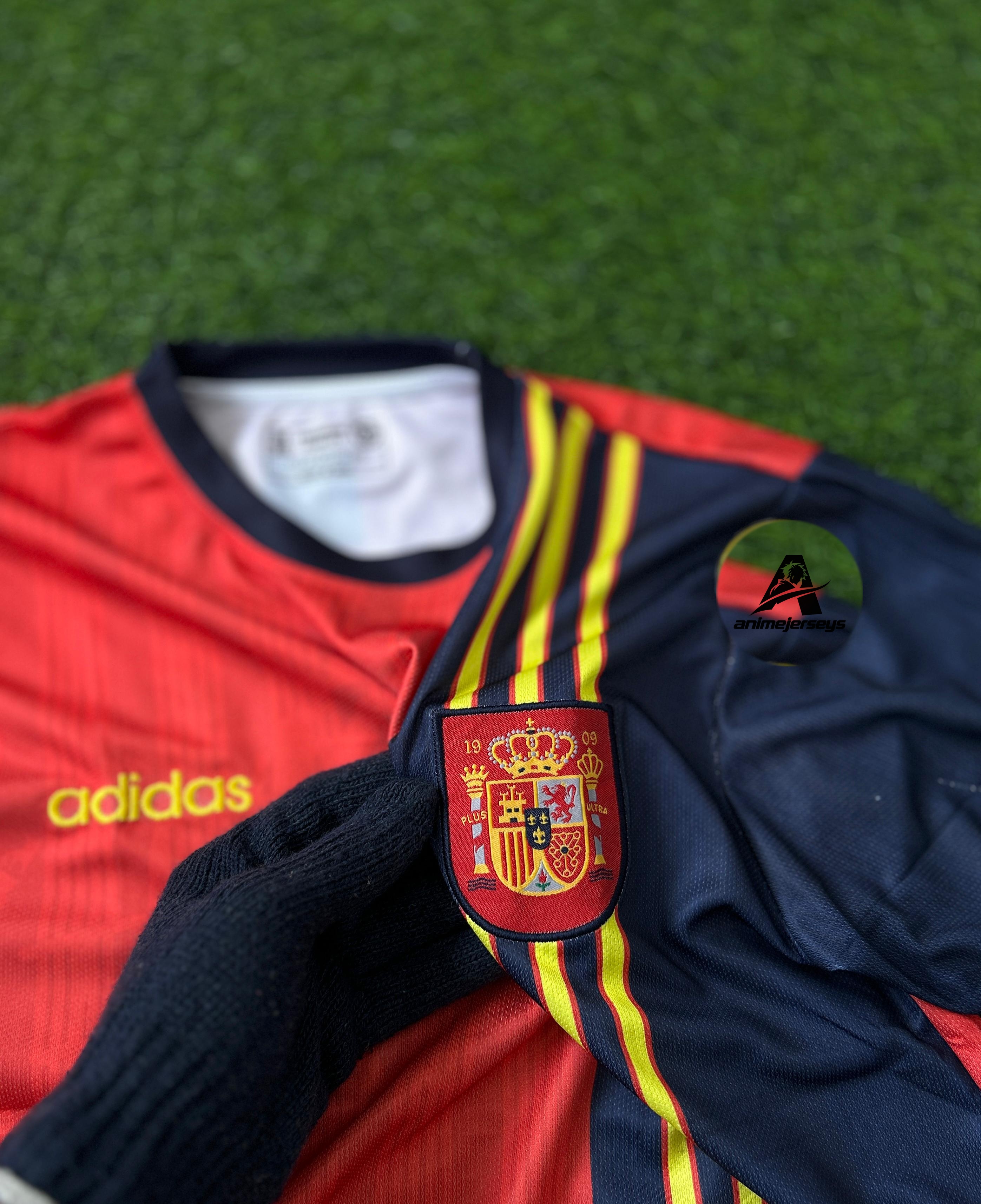 SPAIN 1996 HOME KIT, HALFSLEEVE EMBROIDERY
