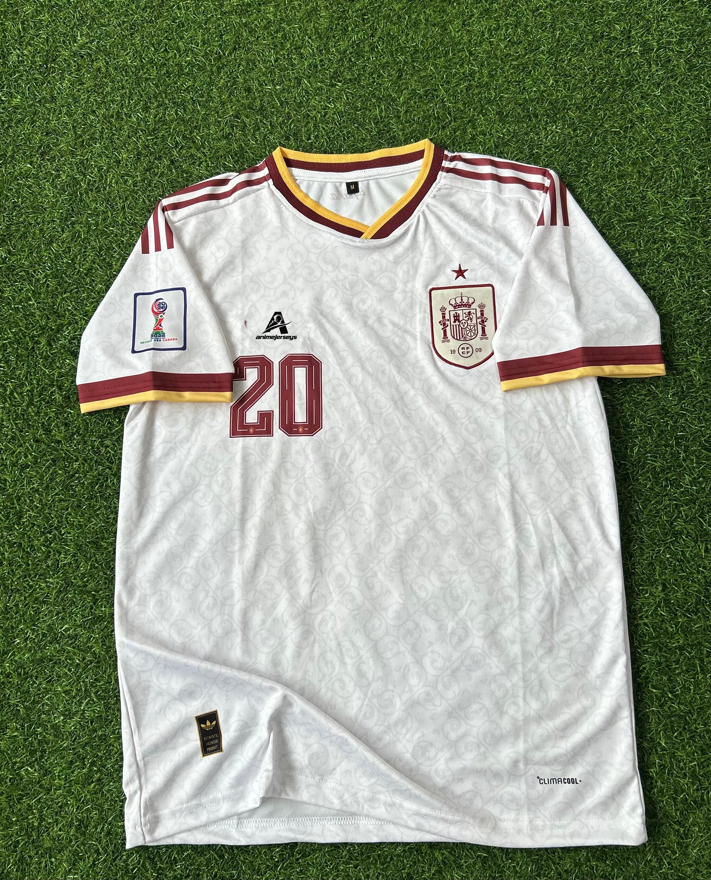SPAIN 2026 WORLD CUP AWAY KIT, HALF SLEEVE  EMBRODERY