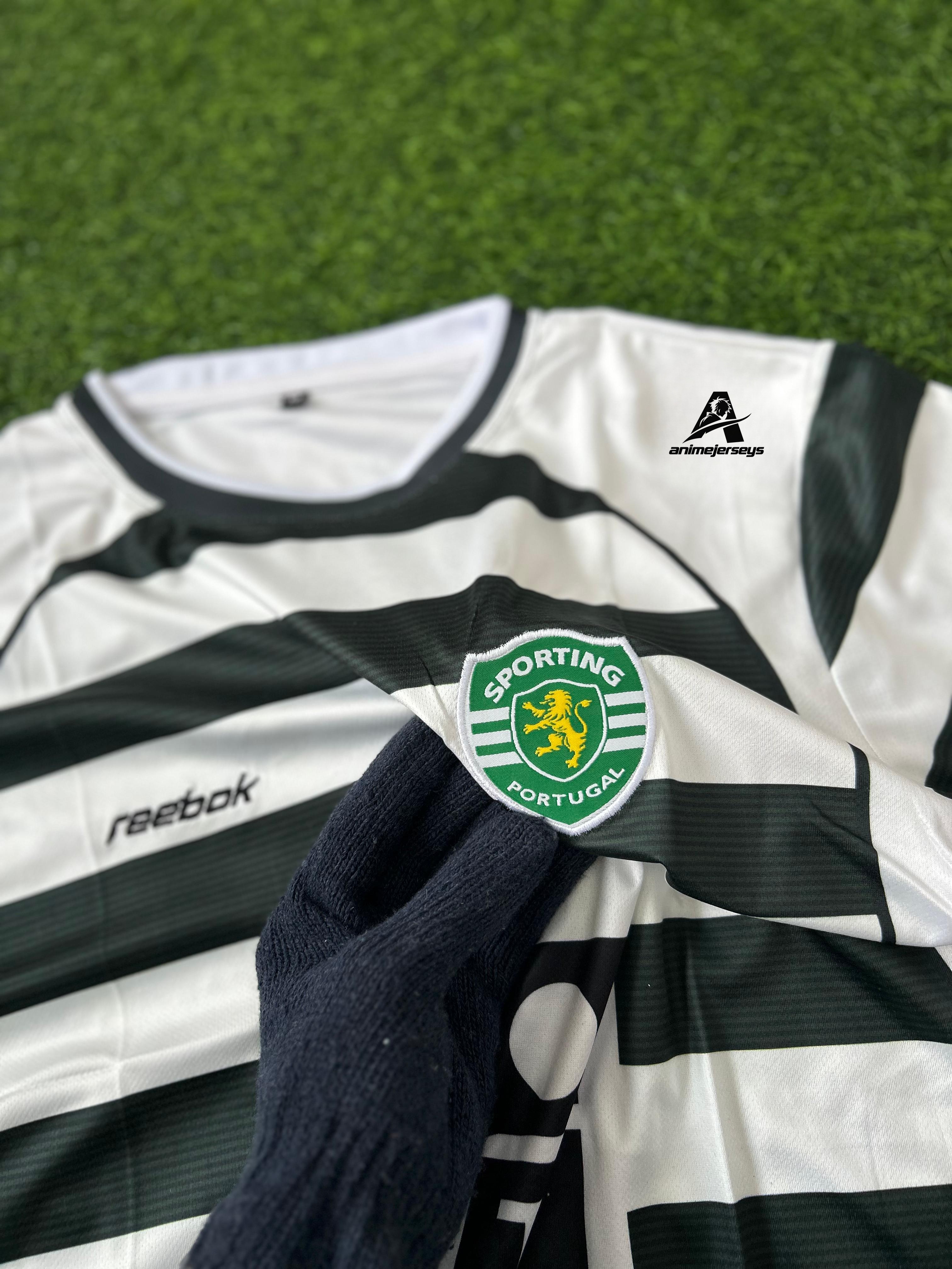 SPORTING CP 2001-03 HOME KIT, HALFSLEEVE EMBROIDERY