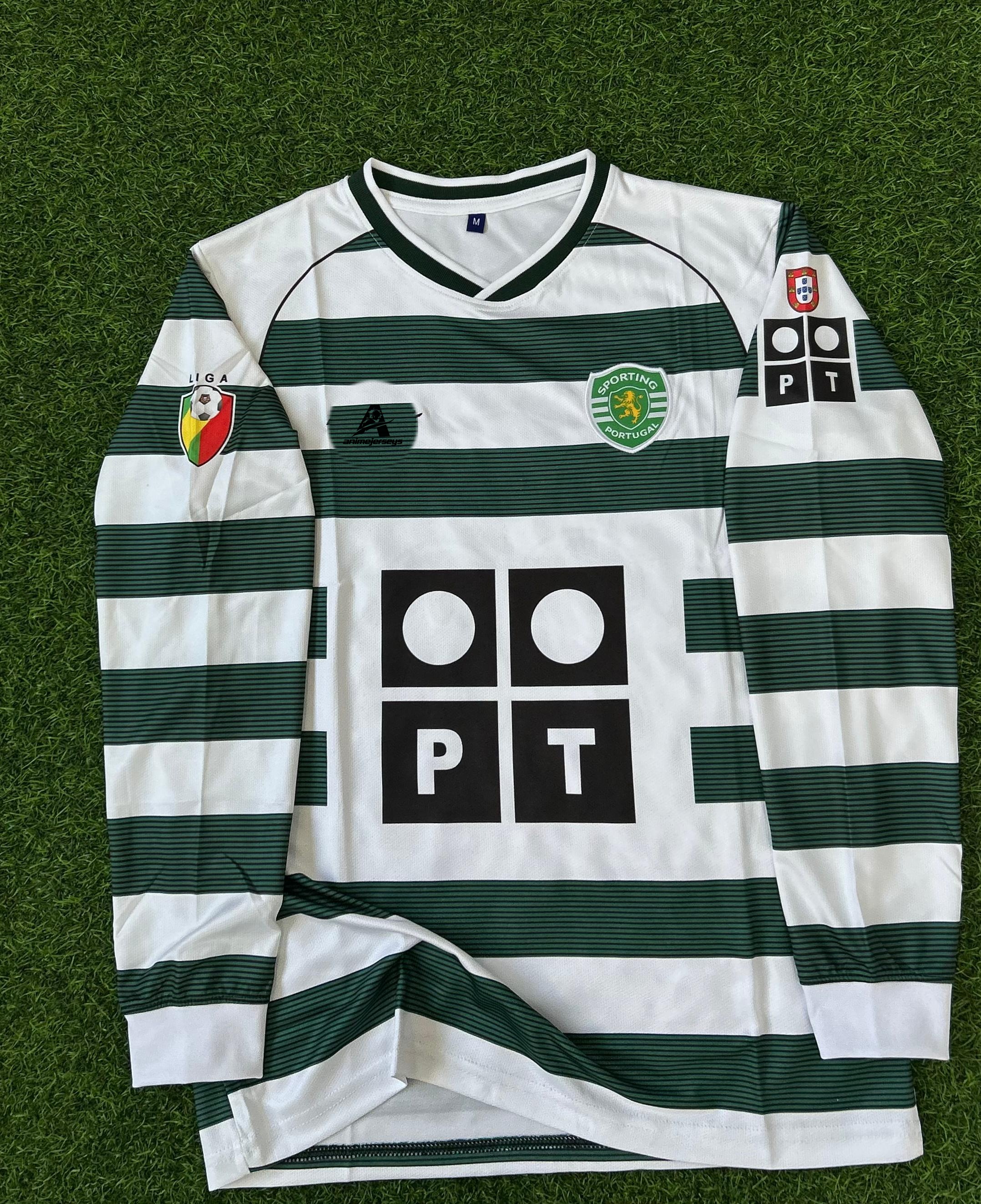 SPORTING 2001-03 SEASON HOME JERSEY . FULLSLEEVE EMBROIDERY