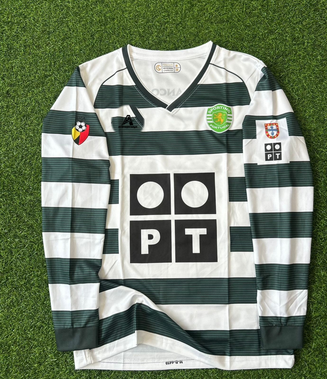 SPORTING CP 2001-03 HOME KIT, FULLSLEEVE EMBROIDERY