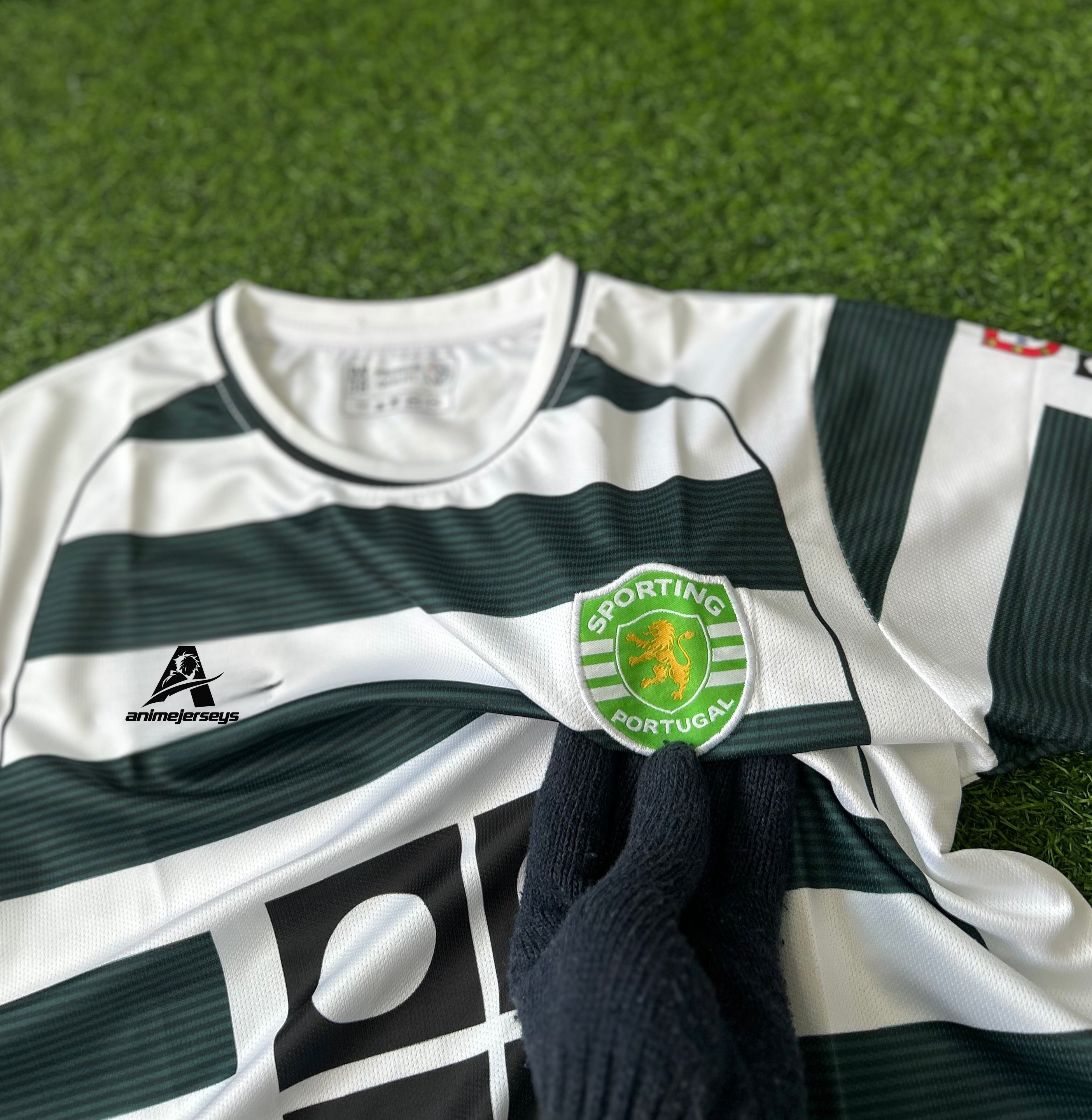 SPORTING CP 2001-03 HONE JERSEY, HALF SLEEVE EMBROIDERY